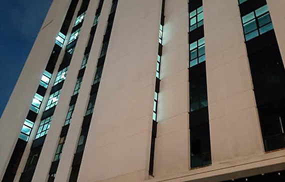 نمای پارک علم و فناوری با سمنت برد