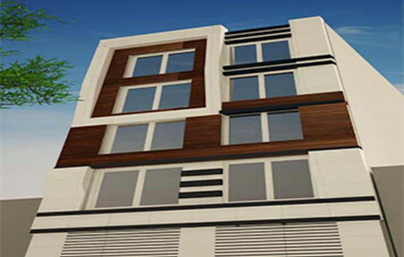 نمای ترموود و کامپوزیت در ساختمان مسکونی تجریش