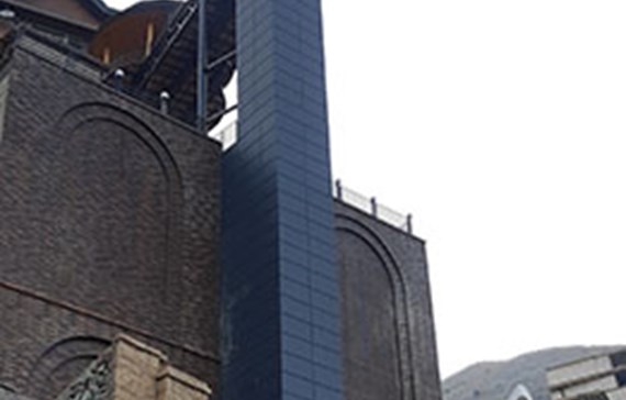 کاور آسانسور با سمنت برد ساده