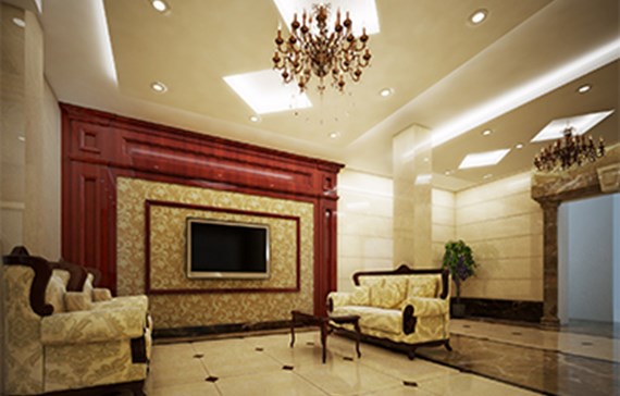 طراحی لابی با شیشه فریم لس و سمنت برد