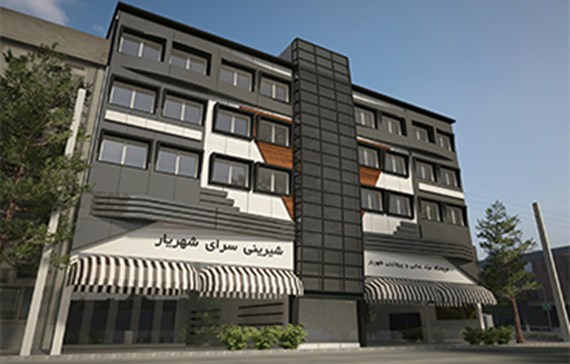 نمای کامپوزیت در مجتمع تجاری مسکونی شهریار