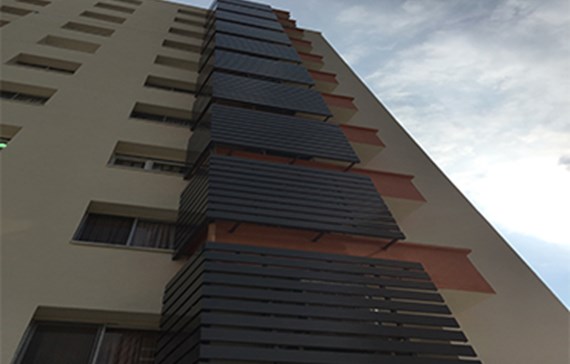 اجرای نمای کامپوزیت در مجتمع مسکونی نوآور