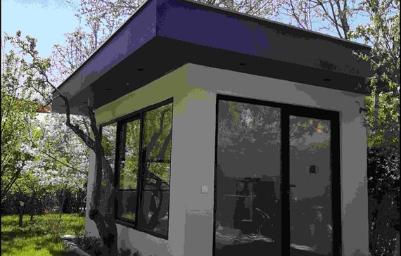 نمای ویلا با سمنت برد و بتن اکسپوز