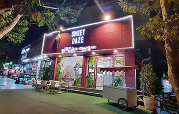 طراحی نما و تابلو مغازه با سمنت برد