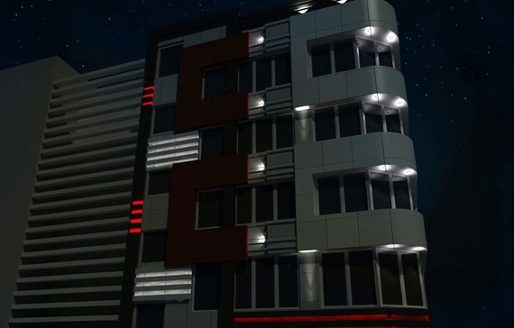 اجرای نمای کامپوزیت در پروژه تجاری اداری