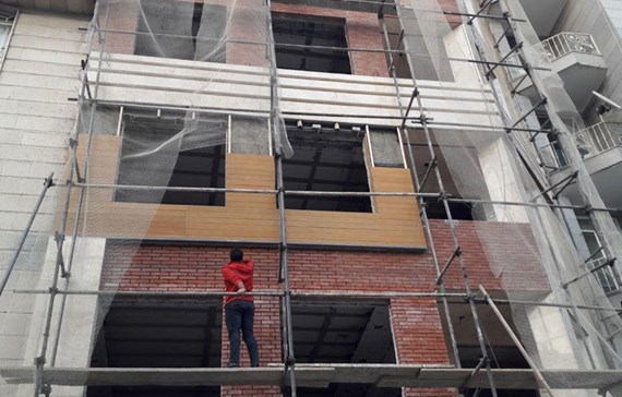 اجرای چوب ترموود بلوار فردوس