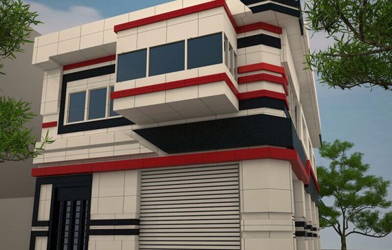 بازسازی نمای فروشگاه با استفاده از کامپوزیت