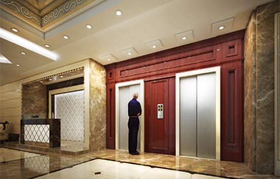 طراحی لابی با شیشه فریم لس و سمنت برد