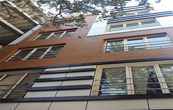 نمای ترموود و کامپوزیت در ساختمان مسکونی تجریش